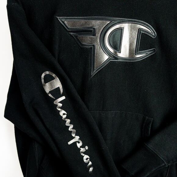 FaZe Clan Hoodie Champion Reverse Weave Men’s Medium Black Relaxed Fit Esports - Picture 4 of 9